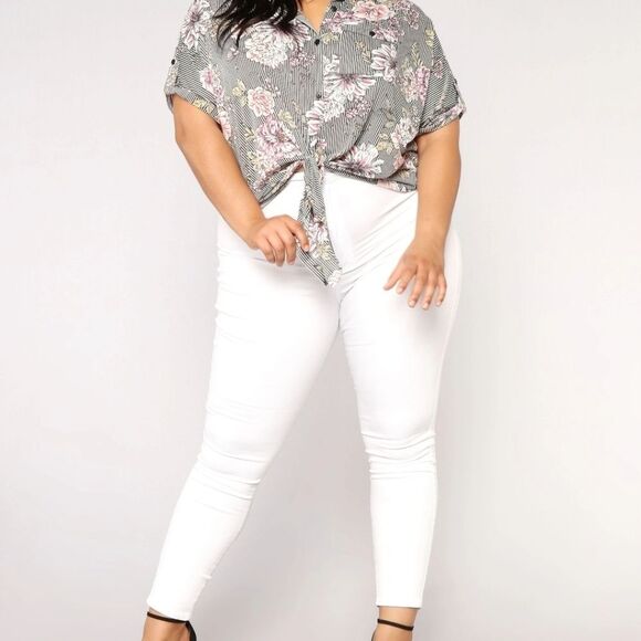 A New Day White Skinny Pants size 14 NEW WITH TAGS - Picture 2 of 10